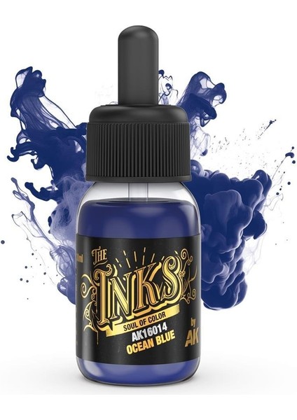 Ak 16014 30 Ml. Akrilik Mürekkep, Ocean Blue