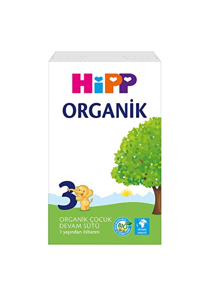 3 Adet Hipp 3 Organik Bebek Sütü 600 G