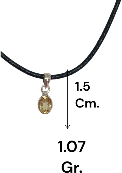 Doğal Sitirin Taşlı 925 Ayar Gümüş Kolye | 1,5 cm Zarif El Işçiliği Takı modelleri