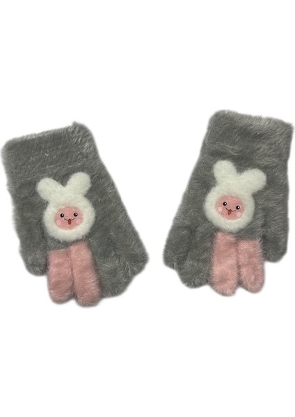 Kitti 4-8 Yaş Kız Çocuk Yumuşak Dokulu Sevimli Eldiven