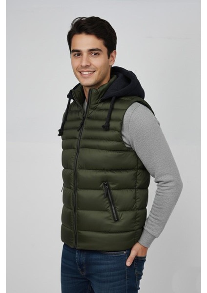 Erkek Kapüşonlu Spor Yelek 4300 BGL-ST04895 fiyatları