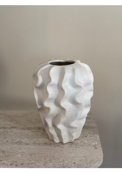 Dokulu Dalga Seramik Vazo fiyatları