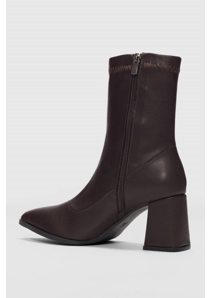 Kısa Topuklu Sivri Burun Streç Kadın BOT-2041783-Z fiyatları