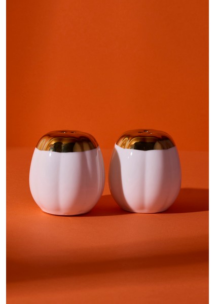 Kabak Porselen 2'li Tuzluk-Karabiberlik