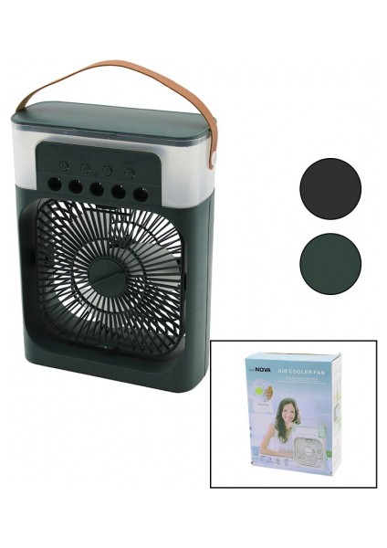 Hava Nemlendirme - Fan - Gece Lambası Masa Üstü Ultrasonik Vantilatör 360 Derece USB Şarj 3kdm Hız (5324)