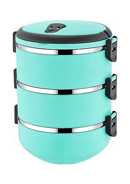 Turkuaz 3lü Sefer Tası Saklama Kabı 1.8lt (5324)