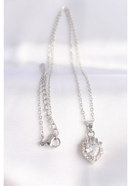 316L Çelik Zincir Gümüş Renk Zirkon Taşlı Rapunzel Kolye fiyatları