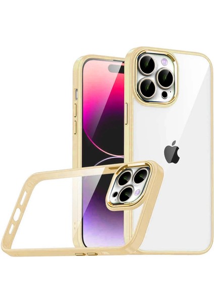 Nrzsnt Newface Apple Iphone 15 Pro Max Razer Lensli Silikon - Gold