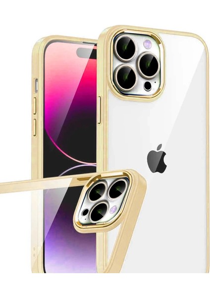 Nrzsnt Newface Apple Iphone 15 Pro Max Razer Lensli Silikon - Gold fiyatları