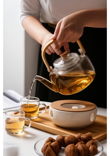 Ahşap Saplı Cam Filtreli Demlik fiyatları