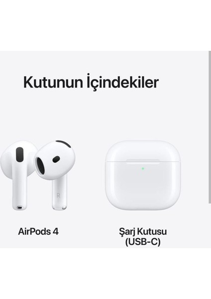 Appleb Airpod 4 4.nesil Tam Kablosuz Kulaklık (MXP63TU/A) 2 Yıl Garantili Air4