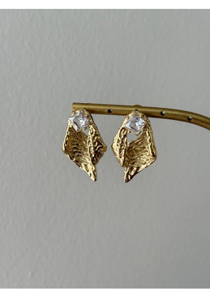 Özel Seri 14K Döküm Model Gold Çelik Küpe