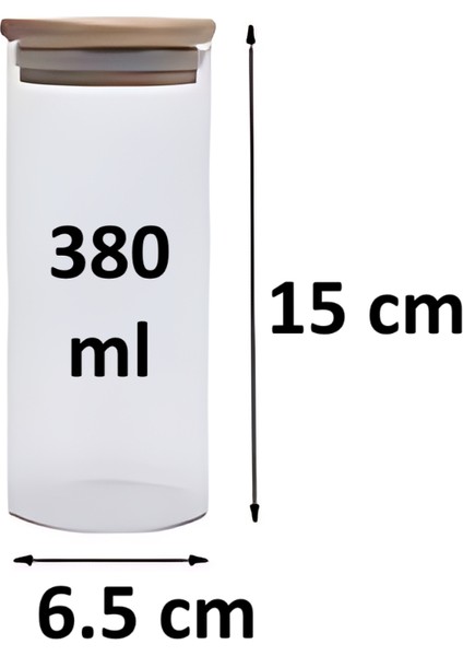 6'lı Bambu Kapaklı Hava Geçirmez Cam Kavanoz Seti - Baharat Kuruyemiş Bakliyat Çay Kahve Şeker Tuz Saklama Kabı Mutfak Düzenleyici fiyatları