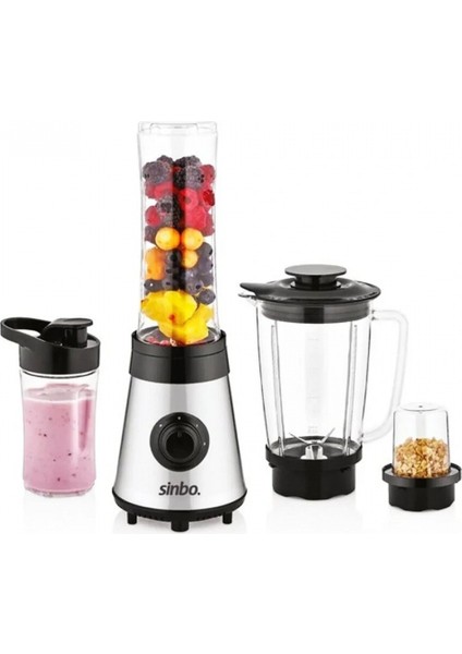 Buz Kırıcı - Kahve Öğütücü Hazneli - Şişeli Çok Amaçlı Smoothıe Blender 800ML - 500W SHB-3190 (5324)