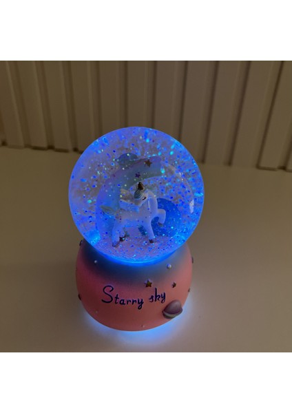 Unicorn Işıklı Müzikli Orta Boy Kar Küresi TKY0398 modelleri