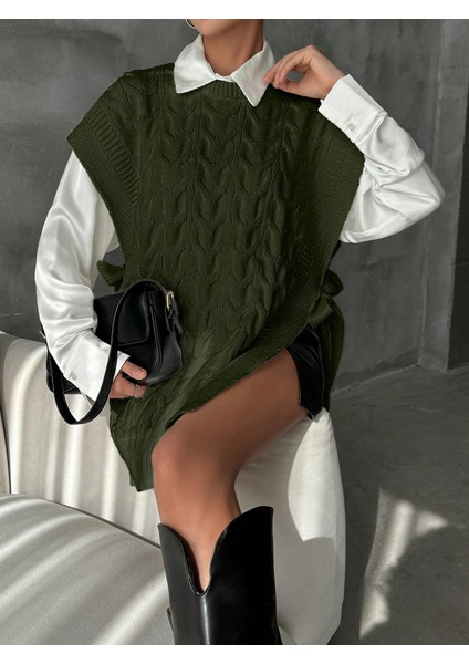 Kadınlar Için Şık Düz Renkli Dik Yaka Yelek - Ayarlanabilir Bağcıklı Ilkbahar Yaz Sonbahar Günlük fırsatları