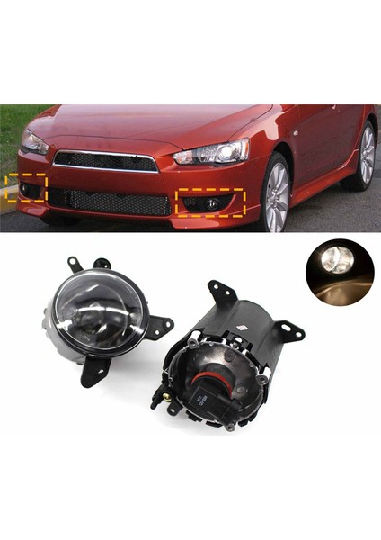 8321A107 8321A108 Ön Tampon Sis Lambaları Sis Lambaları Mitsubishi Lancer Için Araba 2008-2012 (Yurt Dışından) modelleri