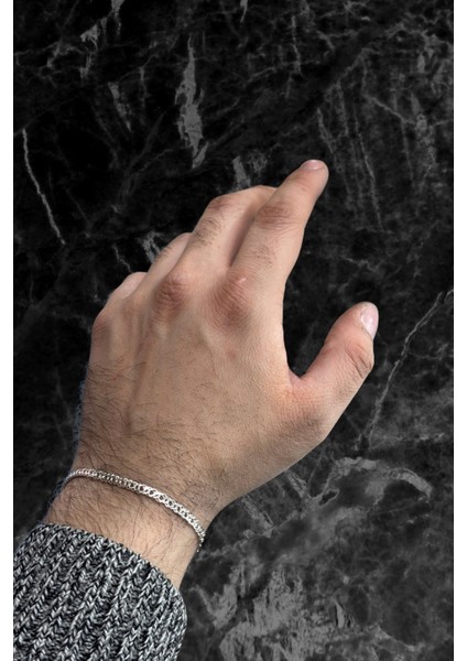 Ince Klasik Gümüş Erkek Zincir Bileklik fiyatları