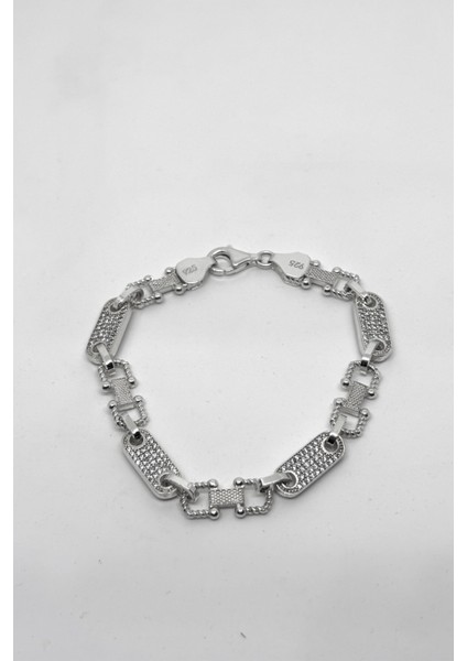 Modern Taşlı Gümüş Bileklik