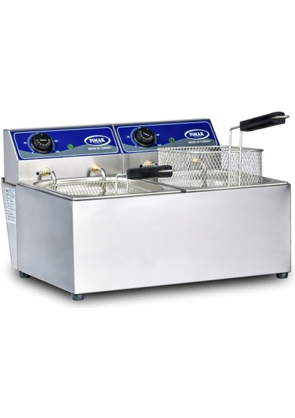 Elektrikli Ekonomik Model Fritöz 10 +10 Lt 60 x 60 x 30 (Cm)
