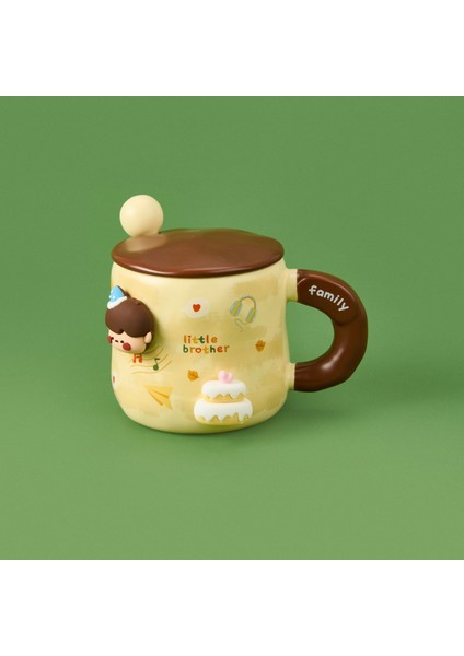 Figürlü Kaşıklı Kapaklı Kupa - Asorti - 250 ml fiyatları