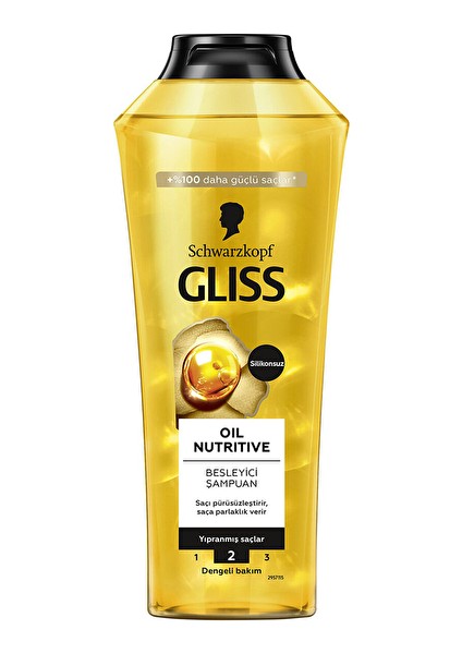 3 Adet Gliss Şampuan Oil Nutritive 400 ml