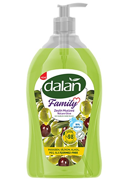 4 Adet Dalan Famıly Sıvı Sabun (400ML)12 Zeytın Mucızesı