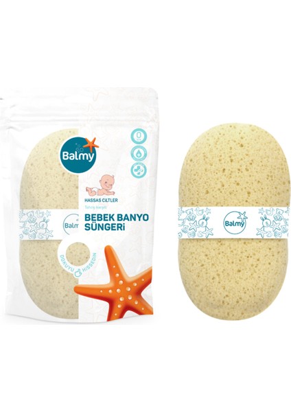 Balmy Hassas Ciltler Bebek Banyo Süngeri 3 Adet