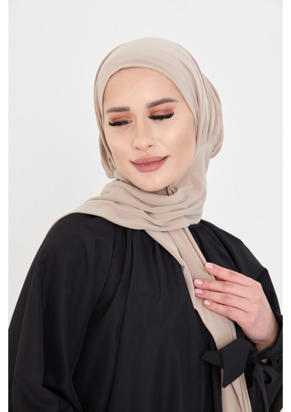 Bej Pratik Hazır Geçmeli Tesettür Bone Sandy Boyunluklu Çıtçıtlı 2505_12 fırsatları