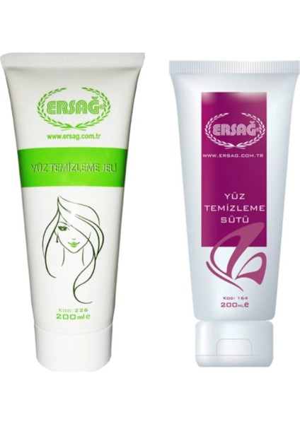 Yüz Yıkama Jeli +Ersağ Yüz Temizleme Sütü
