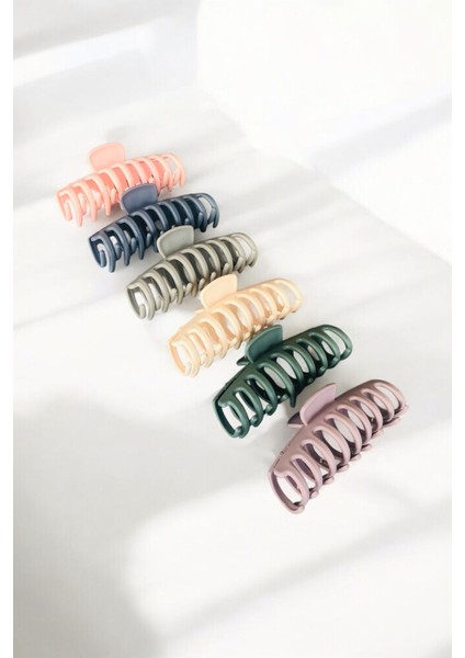 11 cm Büyük Boy Tırpan Model Renkli Kadın Saç Tokası | 6’lı Set – Güçlü Tutuculuk – Mat Yüzey fiyatları