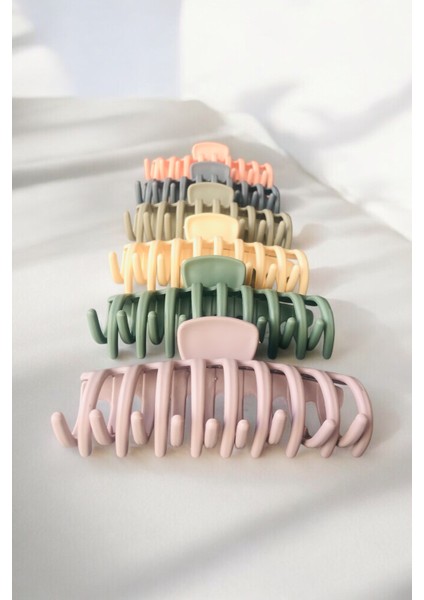 11 cm Büyük Boy Tırpan Model Renkli Kadın Saç Tokası | 6’lı Set – Güçlü Tutuculuk – Mat Yüzey fırsatları