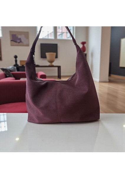 Kadın Marginata Süet Salaş Omuz Çantası