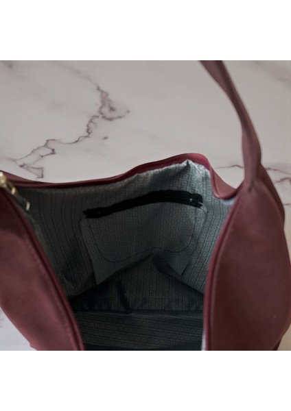 Kadın Marginata Süet Salaş Omuz Çantası modelleri