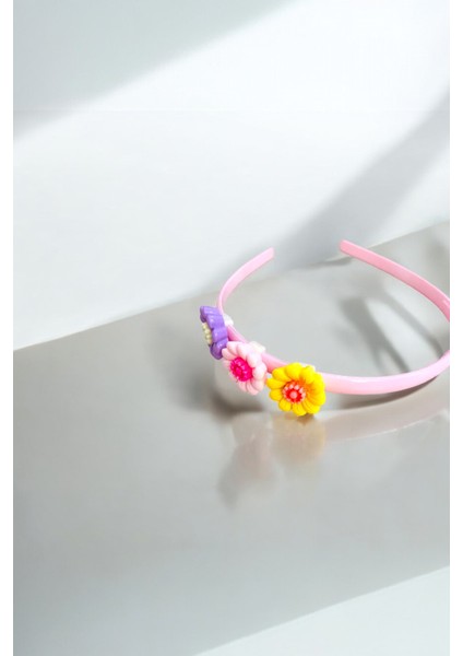 Çiçek Figürlü Parlak Renklerde Çocuk Taçı