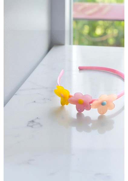 Çocuk Çiçek Figürlü Parlak Renklerde Taç