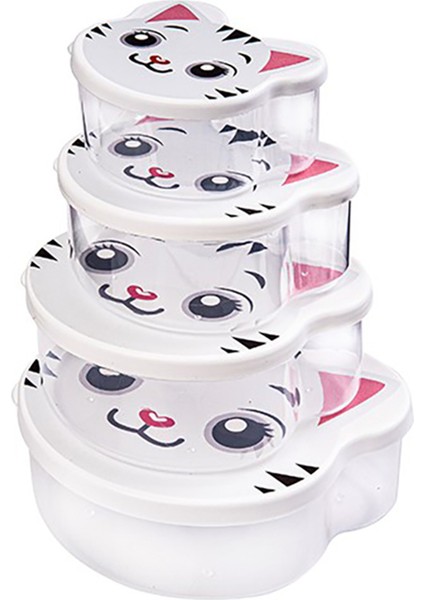 Herevin Hayvan Figürlü 4'lü Saklama Kabı 3 Adet