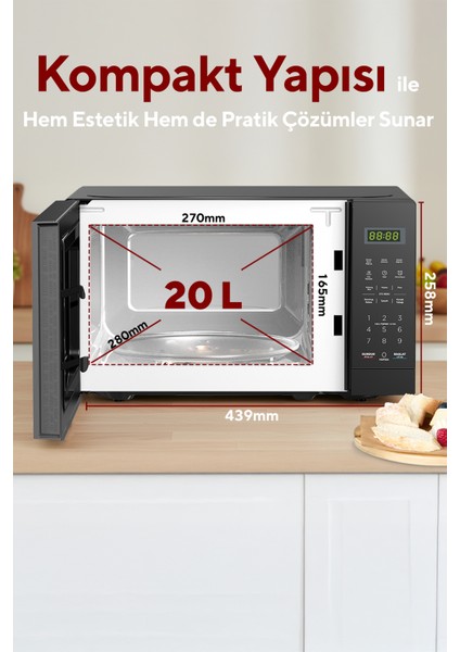 Siyah Dijital Mikrodalga Fırın Hm-12 fiyatları