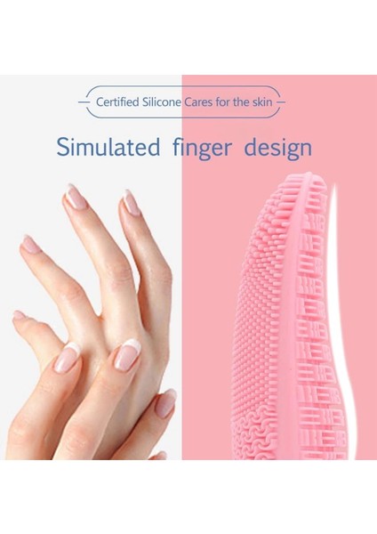 Derin Gözenek Temizliği Için Ince Kaba Silikon Uçlu Elektrikli Yüz Temizleme Fırçası modelleri