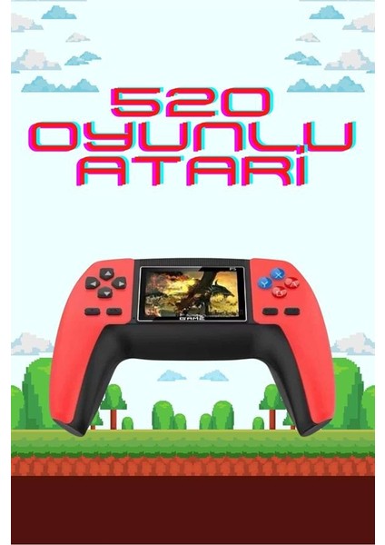 520 Retro Oyunlu El Konsolu Atari Oyun Konsolu Taşınabilir - M089B502-N25089 fiyatları