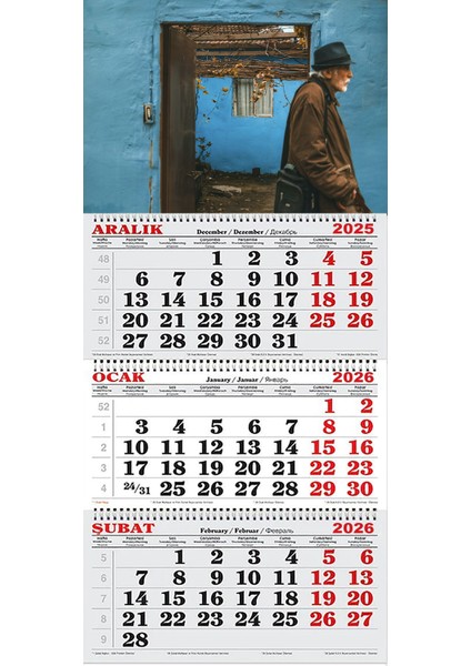 2026 Yılı Gemici Takvimi ---Mavi Duvar