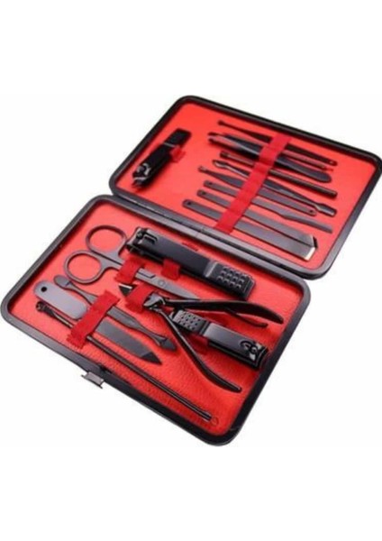 17 Parça Manikür Pedikür Seti El Ayak Bakım Seti Tırnak Makası Törpü - MCT1800-4449 fırsatları