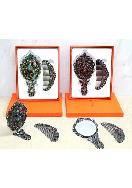 Tavuskuşu Katlanabilir Ayna ve Tarak Seti Orta Boy ALK4983