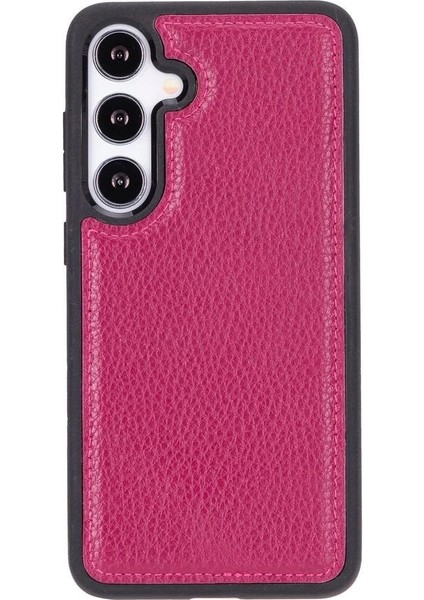 Samsung Galaxy S24 Uyumlu Deri Arka Kapak Gül Kurusu