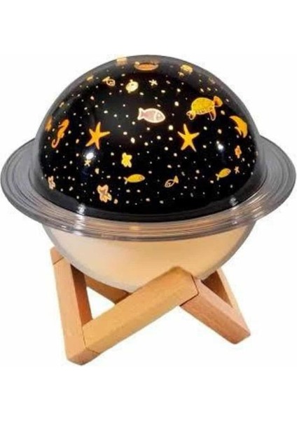 Hava Nemlendirici Renk Değiştiren Oda Kokusu Yıldızlı Projektör - MCT5659-5115