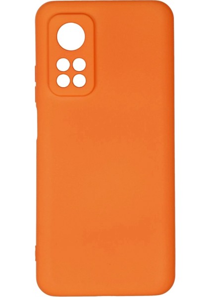 Xiaomi Mi 10T Kılıf Nano Içi Kadife Silikon - Turuncu