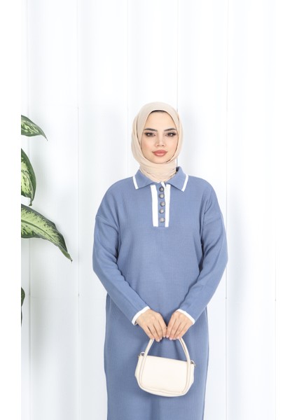 Polo Yaka Triko Elbise modelleri