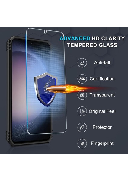 Samsung Galaxy A55 Uyumlu Ekran Koruyucu Kılıf Sürgülü Yüzüklü Standlı Darbe Emici Tank Kapak