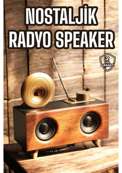 Nostaljik Görünümlü Bluetooth Bağlantılı Speaker - N969J577-M95969 fiyatları