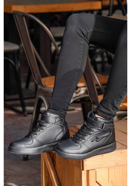 16308 Bilekli Siyah Spor Ayakkabı